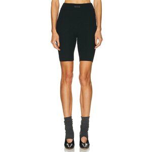 Fear of God ESSENTIALS women's soft rib knit biker short black size S BNWT!